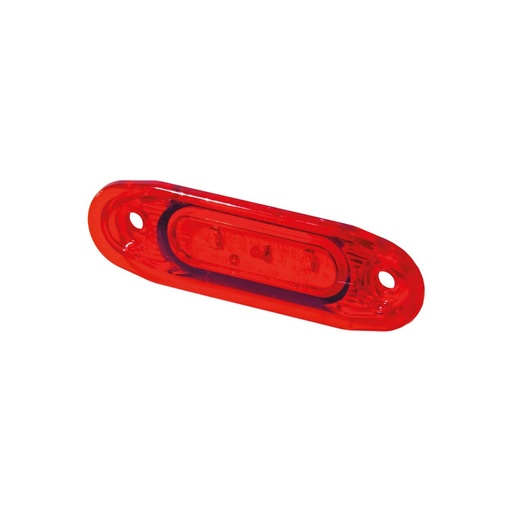 [5810020] SLD Markeerverlichting 3-LED 12/24V - Rood met Rode Lens
