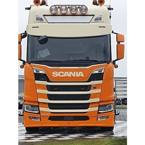 [7SCNG5ARBN2] Zonneklep Scania Next Generation - Ronde Bodem - 2 Lampgaten
