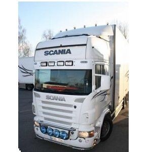 [TS7801858] Acrylic Screen for Sunvisor Scania 4 / R-series Topline with Lampholes for 2 Position Lights & 4 Headlights