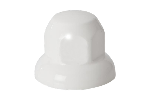 [31101312W] (32mm) Kunststof witte wielmoerdoppen (20 stuks)
