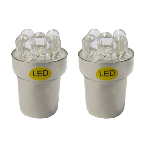 [593537224] SET (2) BA15 LED LAMPEN CTC (oranje)