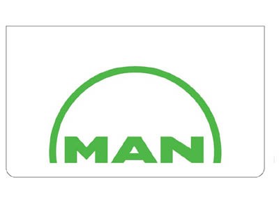 [46500504] Mudflap for MAN | White with Green Print | 60x35cm