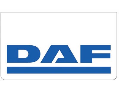 [46500515] Spatlap voor DAF | Wit met Blauwe Opdruk | 60x35cm