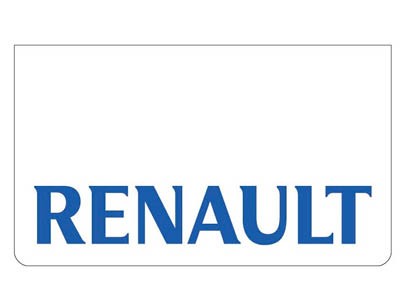 [46500530] Spatlap voor Renault | Wit met Blauwe Opdruk | 60x35cm