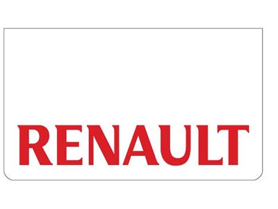 [46500531] Spatlap voor Renault | Wit met Rode Opdruk | 60x35cm