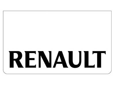[46500532] Spatlap voor Renault | Wit met Zwarte Opdruk | 60x35cm