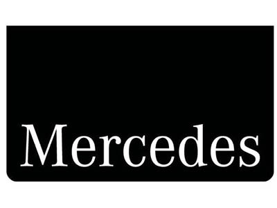 [46500538] Spatlap voor Mercedes | Zwart met Witte Opdruk | 600X350mm