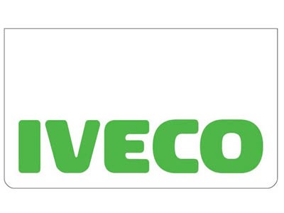 [46500539] Mudflap for Iveco | White with Green Print | 60x35cm