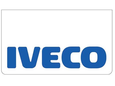 [46500540] Mudflap for Iveco | White with Blue Print | 60x35cm
