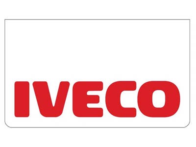 [46500541] Mudflap for Iveco | White with Red Print | 60x35cm