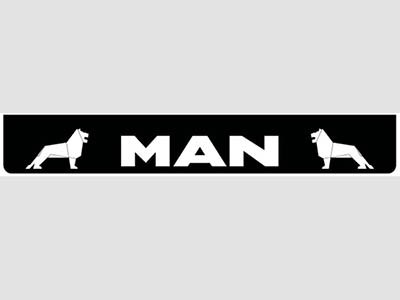[46500908] KUNSTSTOF ZWARTE SPATLAP MET MAN WIT | 2380X350MM