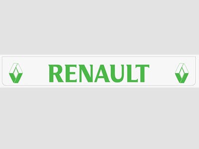 [46500929] Spatlap Achterbumper voor Renault | Wit met Groene Opdruk | 238x35cm