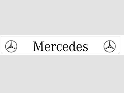 [46500937] Spatlap Achterbumper voor Mercedes | Wit met Zwarte Opdruk | 238x35cm