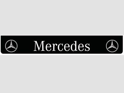 [46500938] Spatlap Achterbumper voor Mercedes | Zwart met Witte Opdruk | 238x35cm